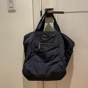 Prada nylon shopping bag/tote